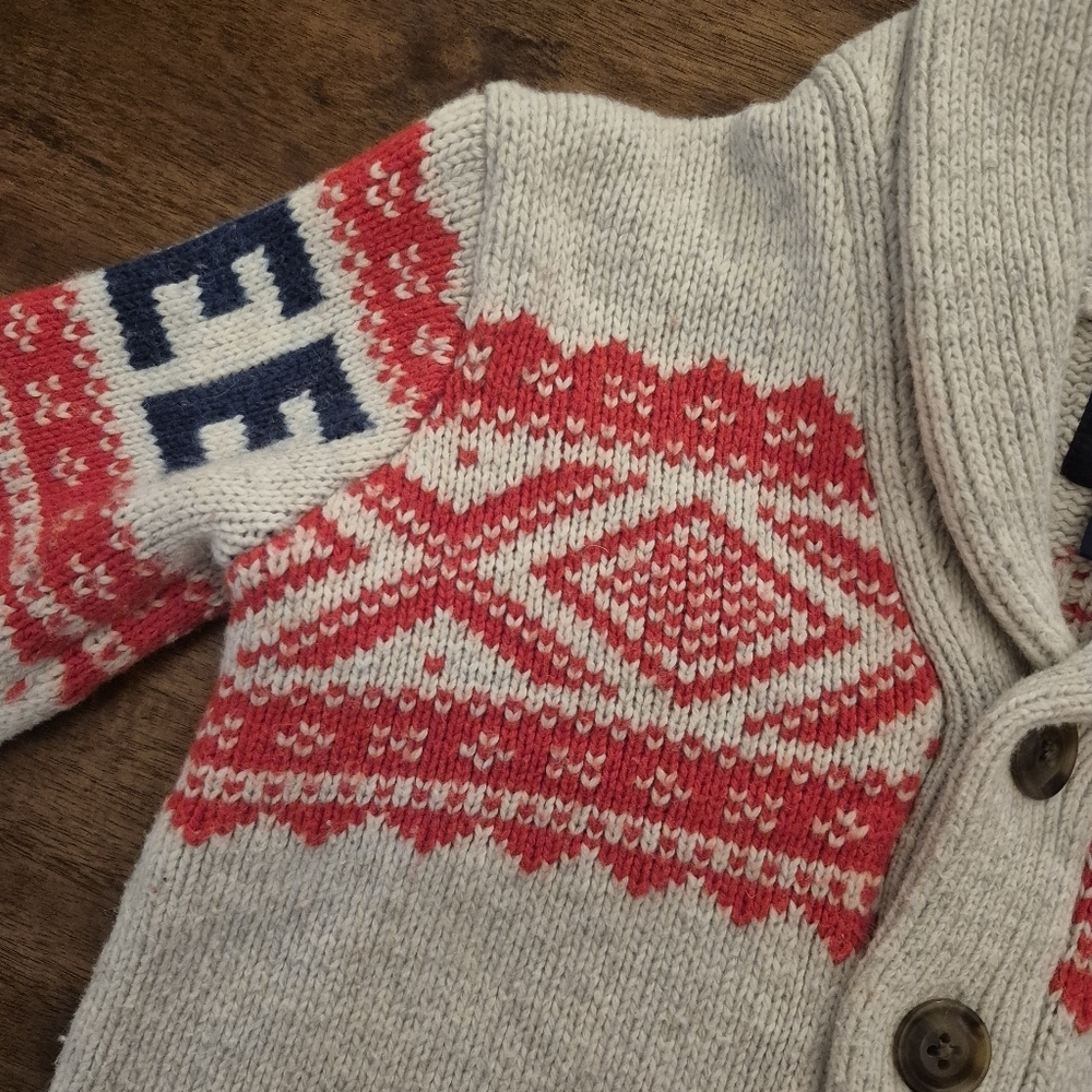 GAP Boys Preppy Cream Knit Cardigan Size XS (4T-5T) - Picture 2 of 5